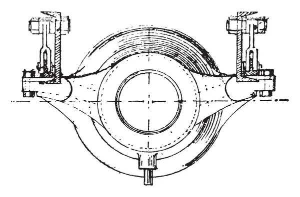 Plano Canhão Ilustração Gravada Vintage Enciclopédia Industrial Lami 1875 — Vetor de Stock