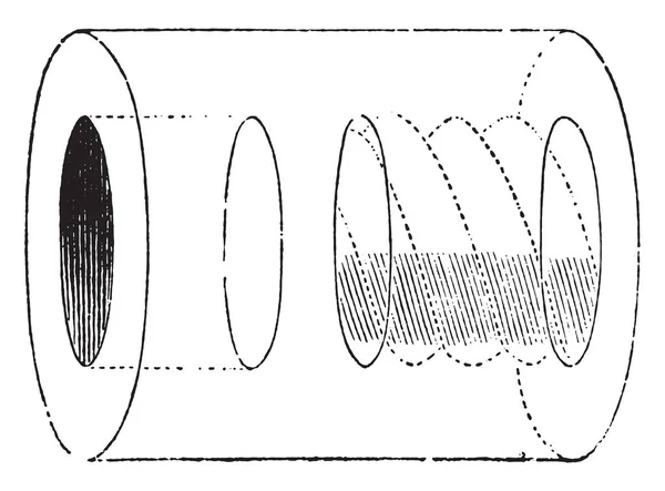 Normales Bohrfutter Gravierte Illustration Magasin Pittoreske 1853 — Stockvektor