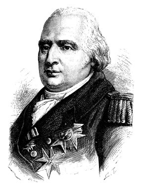 Louis XVIII, vintage engraving. clipart