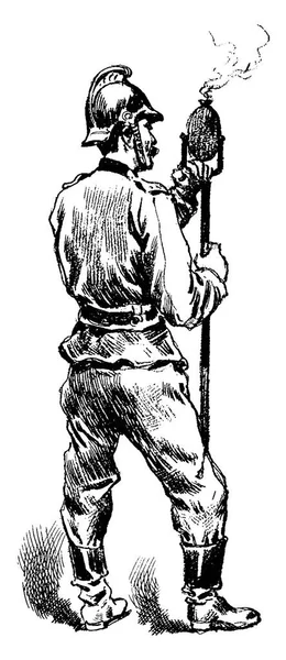 İtfaiyeci, vintage oyma.