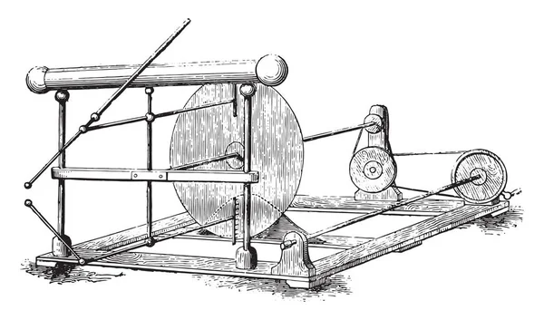 Nueva Máquina Eléctrica Ilustración Grabada Vintage Magasin Pittoresque 1867 — Archivo Imágenes Vectoriales