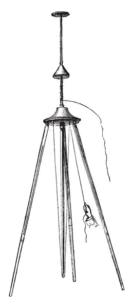 Potrubí Vintage Ryté Ilustrace Magasin Pittoresque 1882 — Stockový vektor