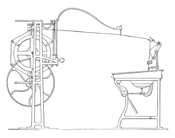 Turn Pulling Cocoons Steam Heating Vintage Engraved Illustration Industrial Encyclopedia — Stock Vector