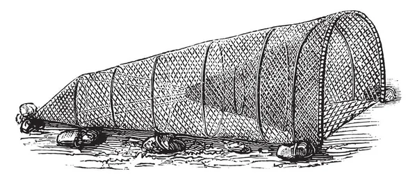 Pesca Sin Pescador Ilustración Grabada Vintage Magasin Pittoresque 1877 — Vector de stock