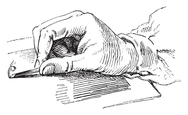 Cómo Dibujar Cincel Línea Ilustración Grabada Vintage Magasin Pittoresque 1852 — Vector de stock