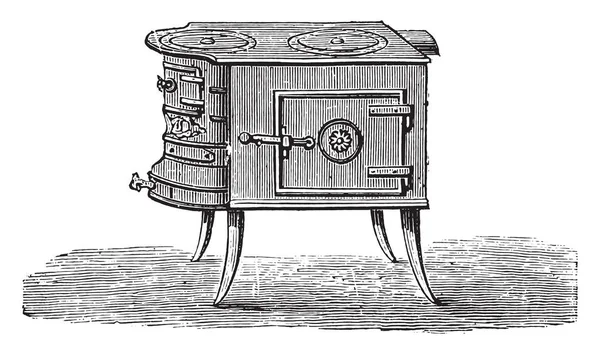 Металл Печи Винтажные Гравированные Иллюстрации — стоковый вектор