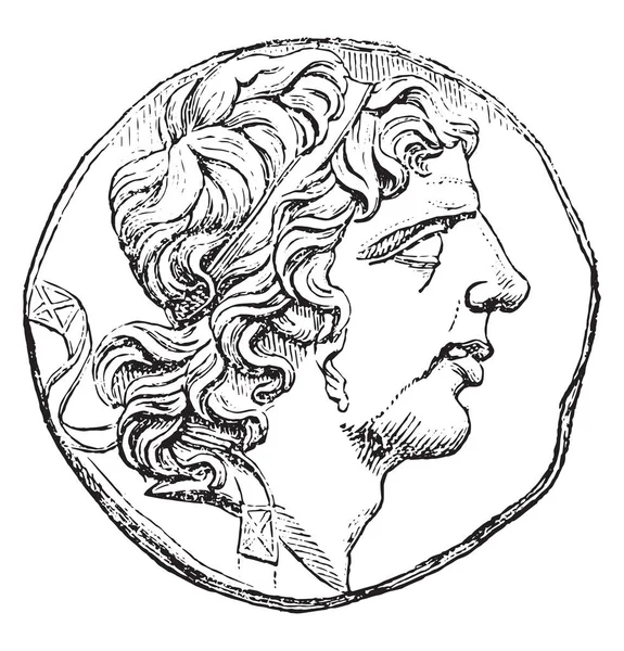 Mithridates, vintage engraving. — Stock Vector