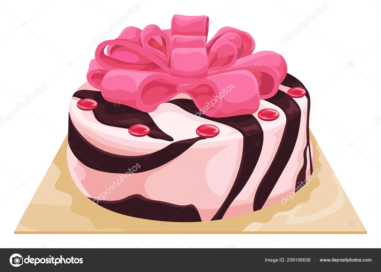 Ilustração Vetorial Bolo Baunilha Chocolate Vetor de ©Morphart 209195638, image size:1600x1146