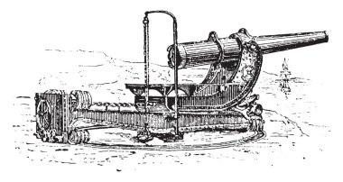 Canon bir yana, vintage oyulmuş illüstrasyon. Sözlük kelimeler ve şeyler - Larive ve Fleury - 1895