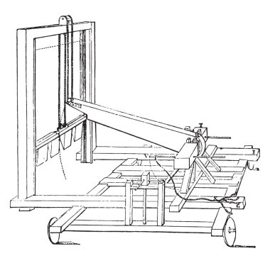 Arazi, Dubois, vintage oyulmuş illüstrasyon satmak için demir takozlar Mouton silah. Magasin Pittoresque 1847