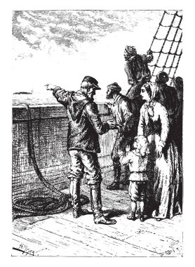 Ah! Bu balina var istiyorum! Erkek?, vintage kazınmış illüstrasyon