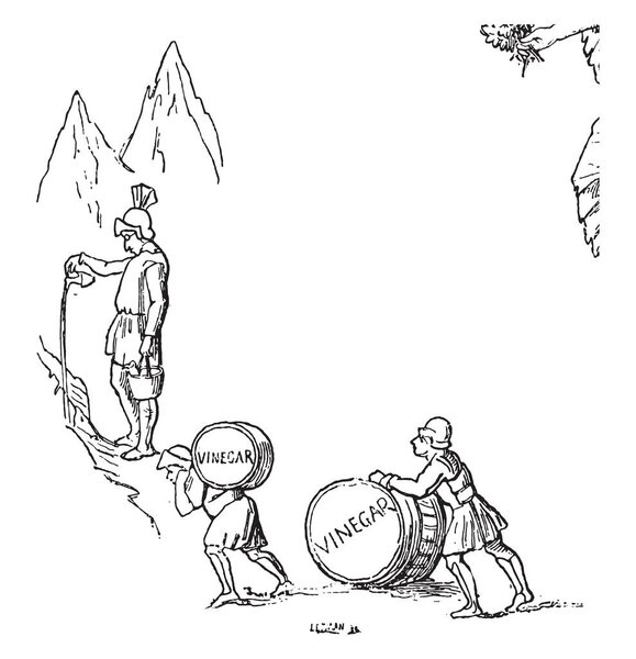 Where Hannibal had he been able to find so much vinegar to water