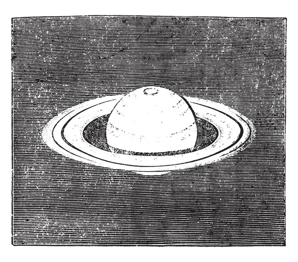 Saturn Vintage Engraved Illustration — Stock Vector