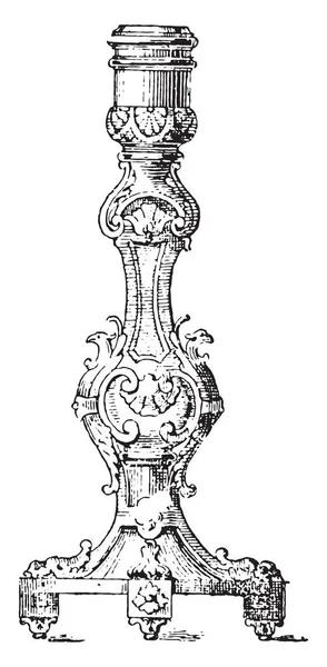 Chandelier Louis XIV, vintage engraving. — Stock Vector
