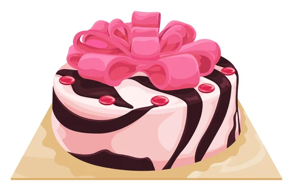 Vektoros Illusztráció Csokis Vaníliás Sütemény — Stock Vector
