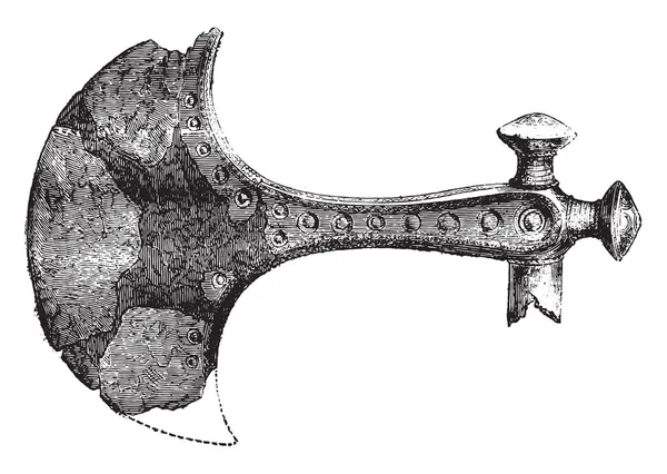 Muzeum Kopenhagi Brąz Axe Młot Vintage Grawerowane Ilustracja Magasin Pittoresque — Wektor stockowy