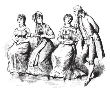 1796 sonra kalıpları vintage oyma.