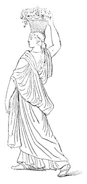 Kanephoros, vintage oyma.