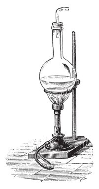 Flask, vintage oyma.