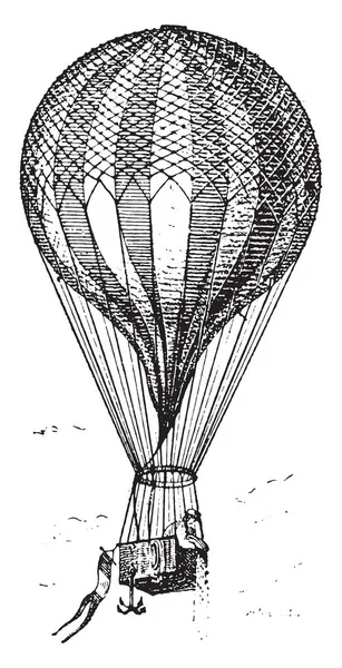 Luftballon Vintage Gravierte Illustration Wörterbuch Der Wörter Und Dinge Larive — Stockvektor