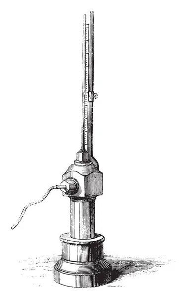 新しい高圧 ビンテージの刻まれた図を測定するゲージします マガシンドス Pittoresque 1877 — ストックベクタ
