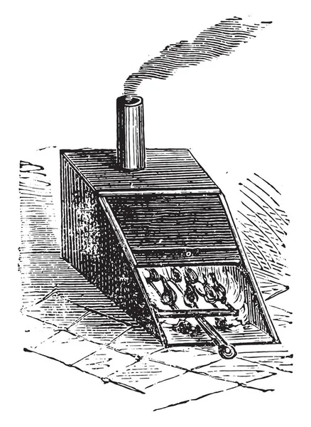 Forno Para Fumadores Fumadores Vida Doméstica Gravura Vintage 1880 — Vetor de Stock