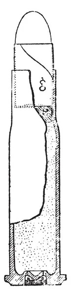カートリッジ モデル 1874年ライフル、fat システムのビンテージ彫刻. — ストックベクタ