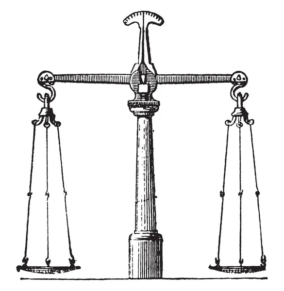 Equilíbrio Vintage Gravada Ilustração Dicionário Palavras Coisas Larive Fleury 1895 — Vetor de Stock