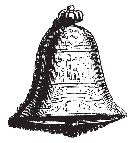 Dzwon Vintage Ilustracji Grawerowane Magasin Pittoresque 1852 — Wektor stockowy