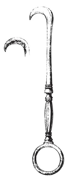 Instrument Obstétrique Bronze Romain Illustration Gravée Vintage Magasin Pittoresque 1876 — Image vectorielle