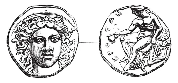 Medaillen Aus Crotone Aus Der Sammlung Von Luynes Aus Magasin — Stockvektor