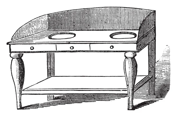 Lave o suporte de mão, gravura vintage . — Vetor de Stock