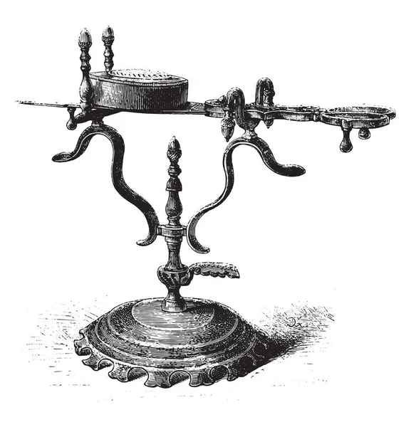 Tongs Support Seventeenth Century Vintage Engraved Illustration Industrial Encyclopedia Lami — Stock Vector