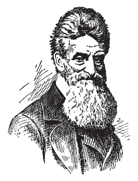 John Brown 1800 1859 Adalah Seorang Abolisionis Amerika Memimpin Serangan - Stok Vektor