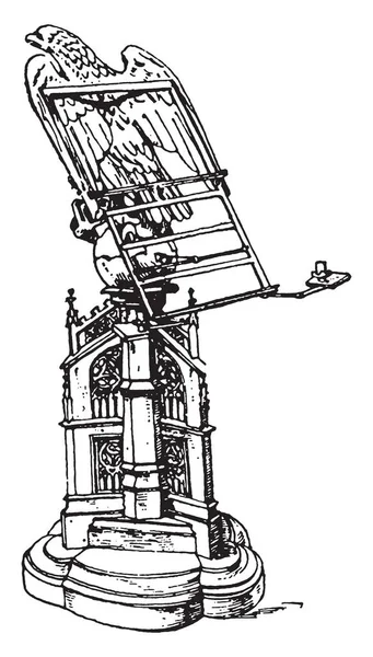 Eine Kleine Säule Die Oben Eine Große Schalenform Hat Die — Stockvektor