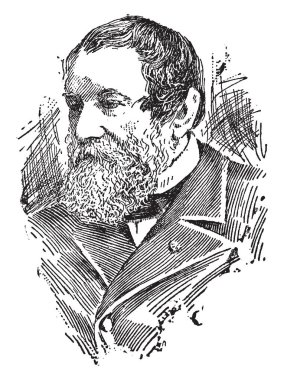Cyrus Hall Mccormick, 1809-1884, o bir Amerikan mucit ve Mccormick hasat Machine Company, vintage çizgi çizme veya oyma illüstrasyon kurucusu oldu