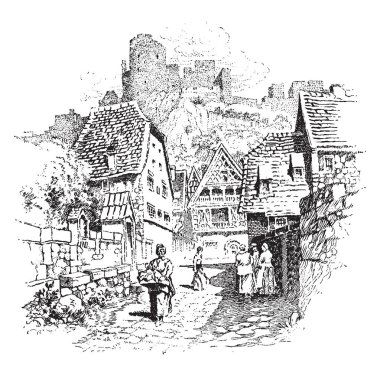 Arka düz bir adam yatıyor ve boyun Kaldır ellerini ve çekme ile konum, vintage çizgi çizme ve gravür resimde oturma için.