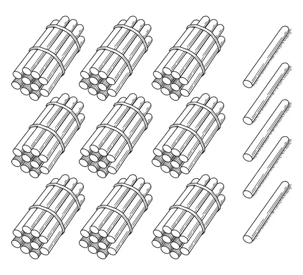 Esta Carta Contagem Tem Arte Stick Nele Sticks Ilustração Está — Vetor de Stock