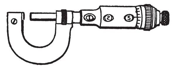 Ілюстрація Представляє Функцію Direct Reading Caliper Вінтажний Малюнок Лінії Або — стоковий вектор