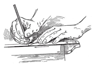 Bir müzik aleti yardımı ile yatay bir çizgi çekerek, açı ve kapsayan tam sayfa genişliği, vintage çizgi çizme veya illüstrasyon oyma satır kısıtlamak için Shift.