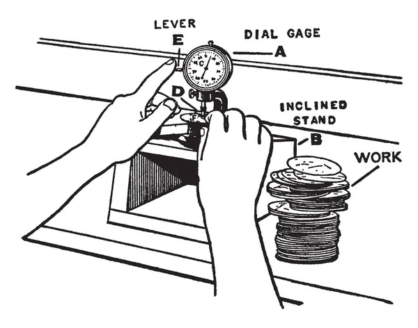 Αυτή Εικόνα Αντιπροσωπεύει Dial Μετρητή Χρησιμοποιείται Για Μέτρηση Εργασίας Εκλεκτής — Διανυσματικό Αρχείο
