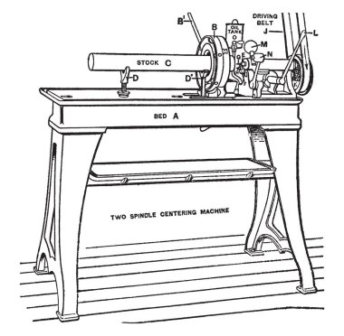 Bu resimde bir duvar kemer İnşaat, vintage çizgi çizme veya oyma illüstrasyon sırasında desteklemek için geçici çerçevesi Spindle merkezleme temsil eder.