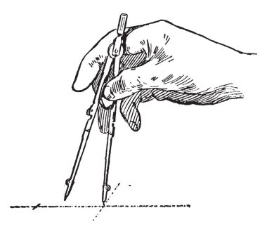 Gelen küçük bir pusula büyük Radius, geniş ayarlamak, fotoğraflar veya yanlış yönde işaret nötralize tekne manyetizma, vintage çizgi çizme veya oyma illüstrasyon.