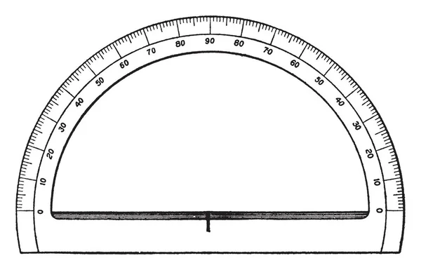 Winkelmesser Ein Instrument Zum Ablegen Und Messen Von Winkeln Besteht — Stockvektor