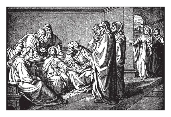 Ahşap Heykel Boğazlanan Masum Insanları Herod Katliam Cennete Taşıyan Rahatlatıcı — Stok Vektör