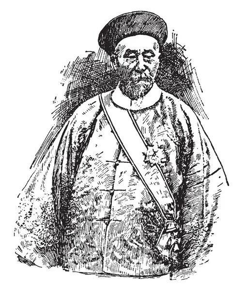 Hung Chang 1823 1901 Était Homme Politique Chinois Général Diplomate — Image vectorielle