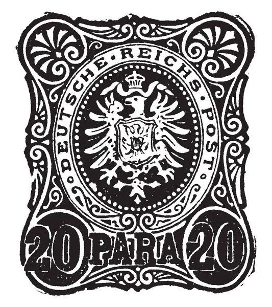Tyskland Para Stämpel 1884 Som Ett Stort Urval Tyskland Från — Stock vektor