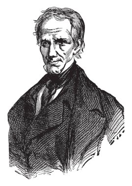 Henry Clay, o 1777-1852, oldu bir Amerikalı bir avukat, devlet adamı, yetenekli hatip, Amerika Birleşik Devletleri Senatör Kentucky ve ABD Temsilciler Meclisi, vintage çizgi çizme veya oyma illüstrasyon hoparlör