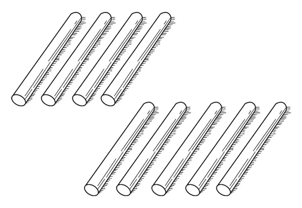 Diese Zählkarte Hat Strichkunst Drauf Stäbe Illustration Ist Auf Der — Stockvektor