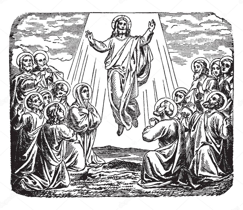 I 40 Giorni Di Gesu Dopo La Risurrezione L'ascesa Gesù Cielo Quarantesimo Giorno Dopo Risurrezione Disegno Linee